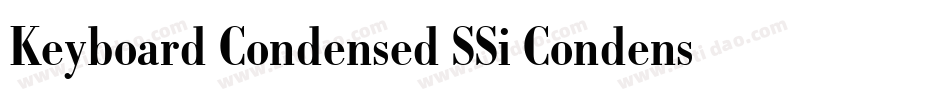 Keyboard Condensed SSi Condensed字体转换